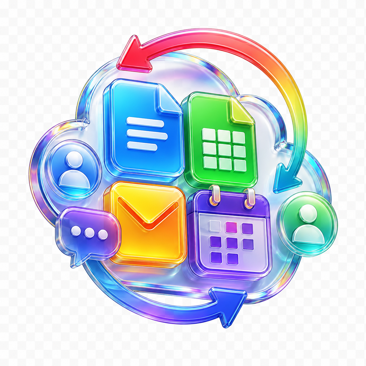 Link You Technologies contact and business communication illustration