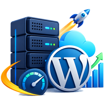WordPress hosting hero illustration